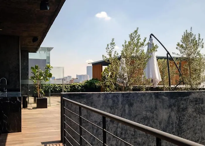 Apartment Roma Norte 2br Rooftop Cinema Gym & Grill Mexico City